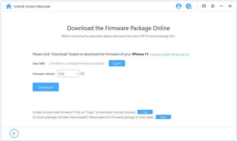 imyfone lockwiper downloads firmware