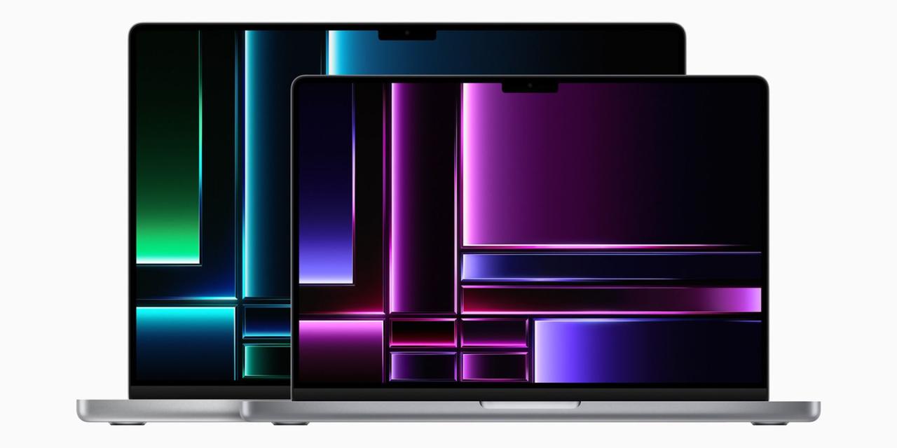 Press shot of Apple\'s new 14-inch and 16-inch MacBook Pro