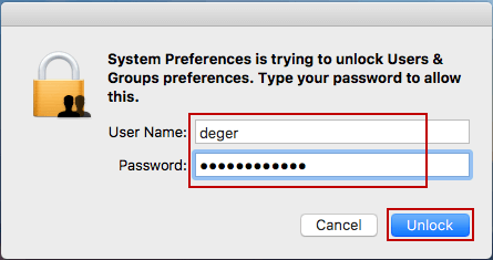 remove lock to allow changes with admin account