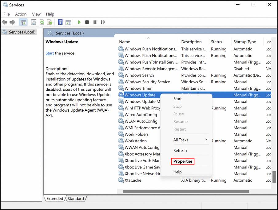 services-windows-update-properties