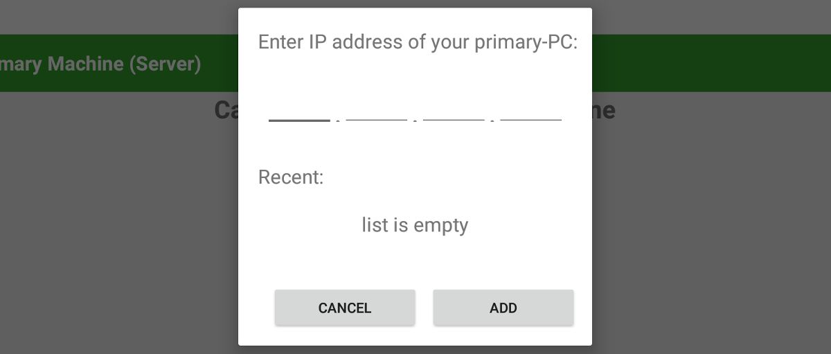 manually entering IP address in Spacedesk