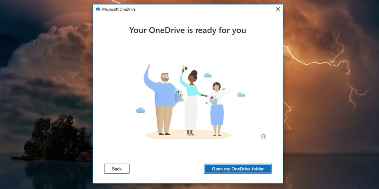 OneDrive setup complete