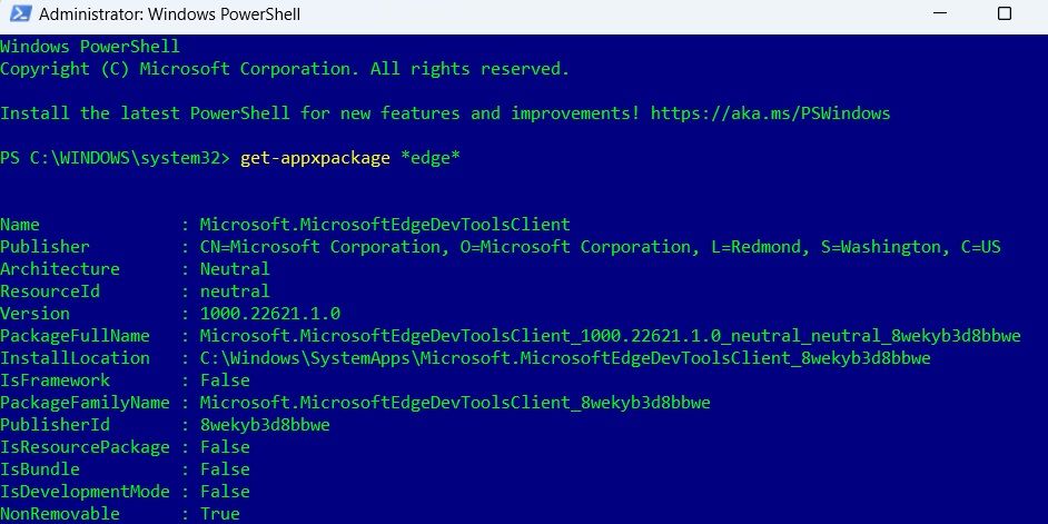 Uninstall Microsoft Edge With Windows PowerShell