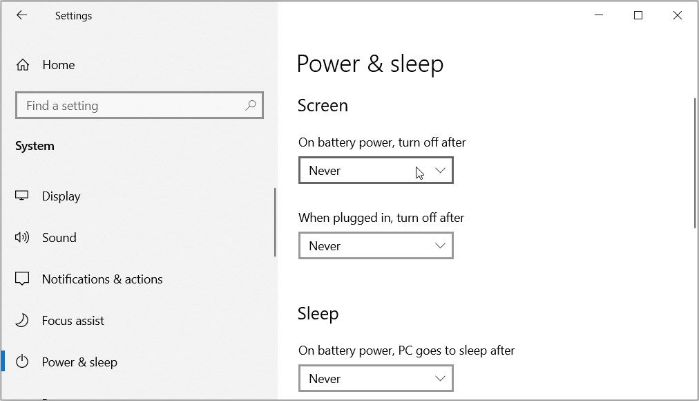 Using Windows System Settings to Change the Lock Screen Timeout Settings