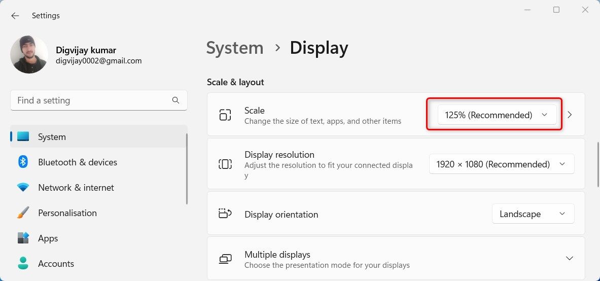 Adjust Your Windows Display Settings