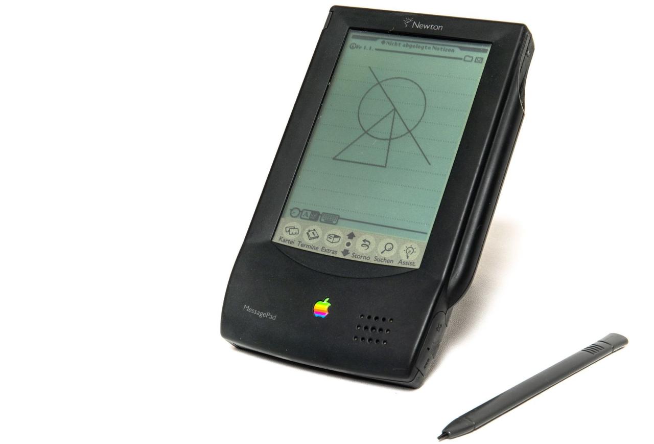 Apple Newton with its stylus