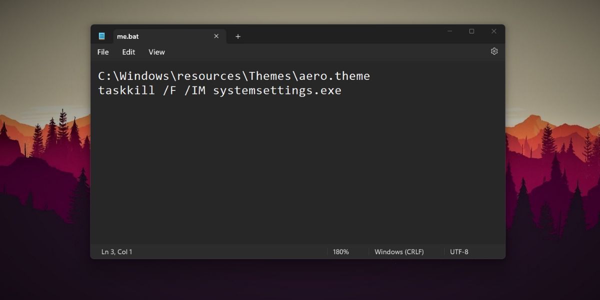 Changing Theme Using a Batch File