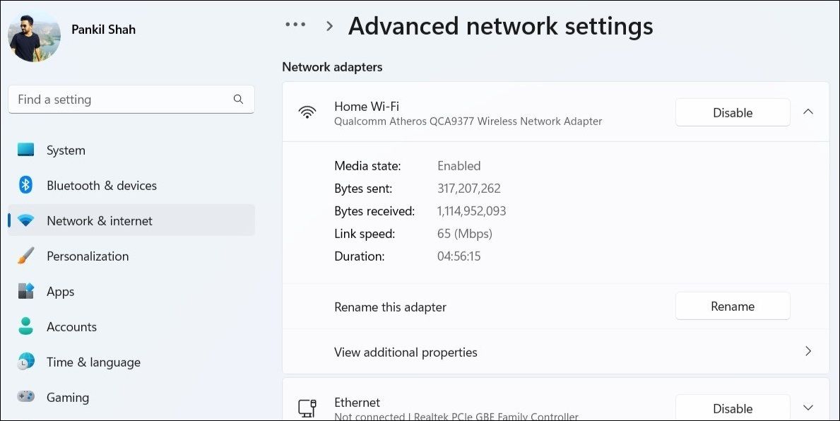 Check System Uptime Using Windows Settings App