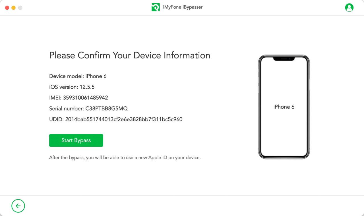 confirm device information