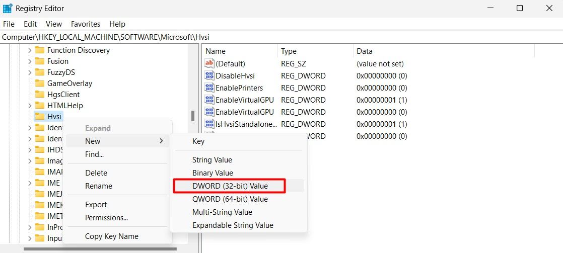 Creating DWORD EnableClipboard key