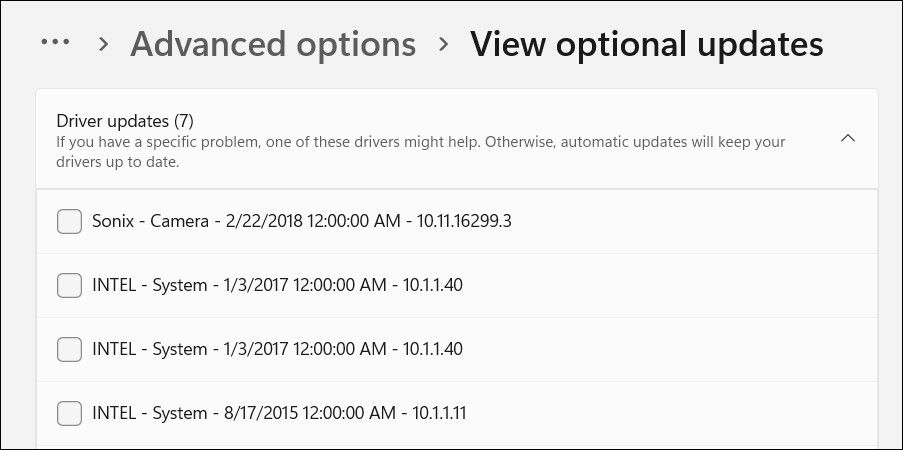 Driver updates in Windows