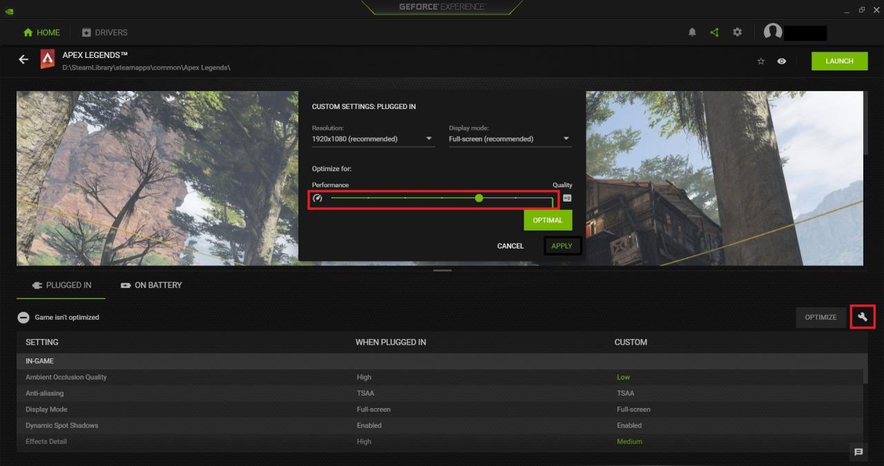 Geforce performance and quality slider 