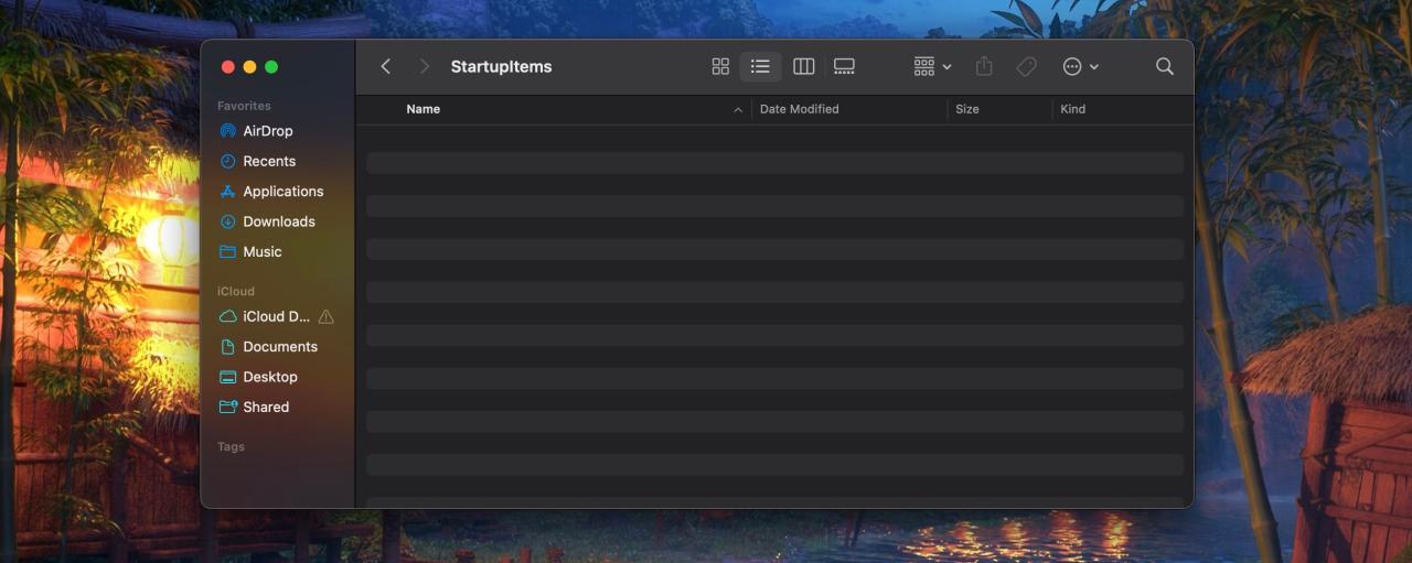 Hidden Startup folder in Finder