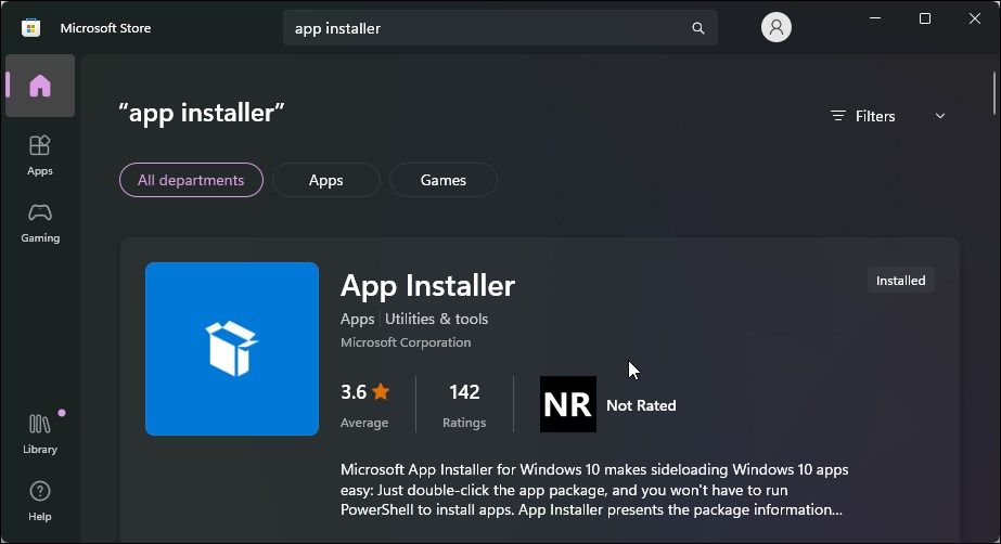 microsoft app installer