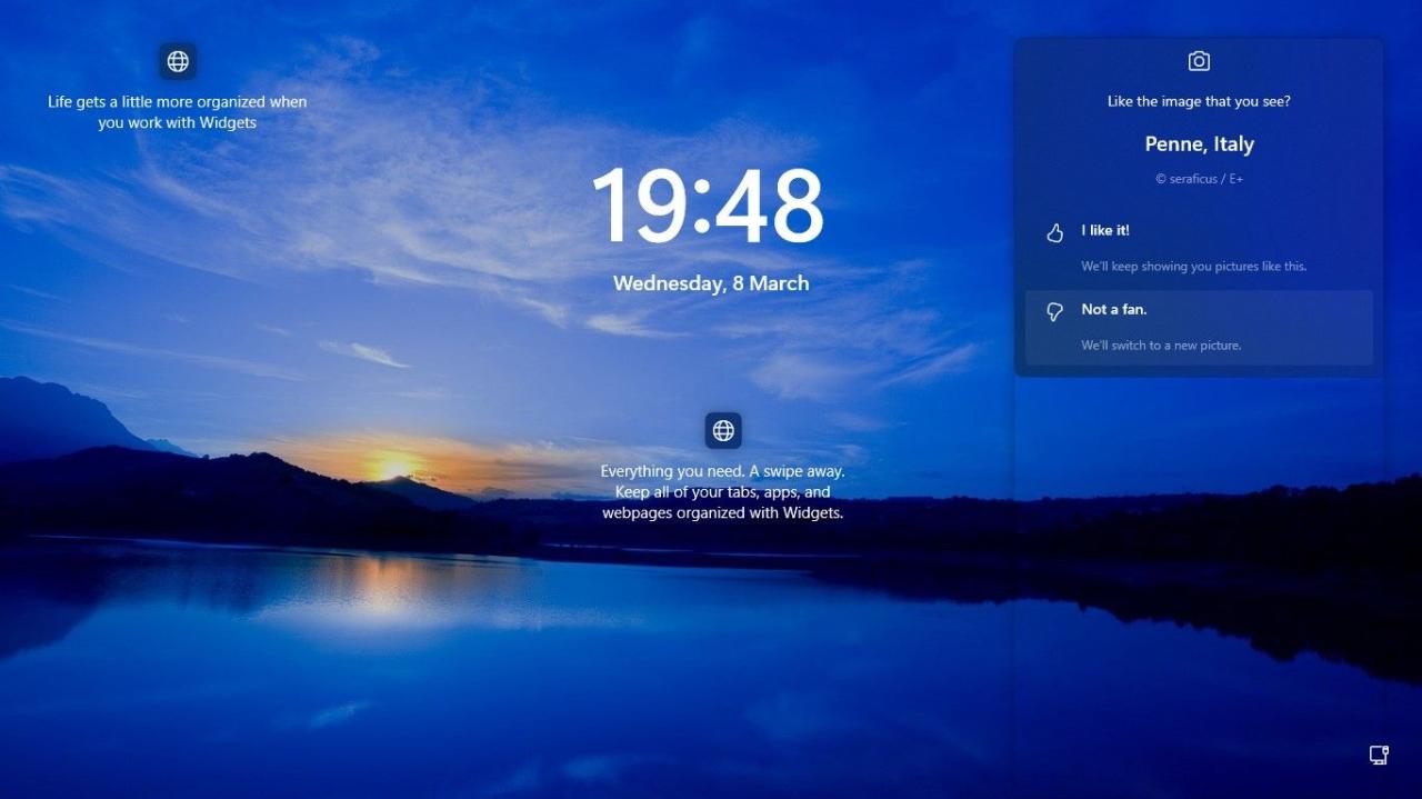 Not A Fan Option on Windows Lock Screen