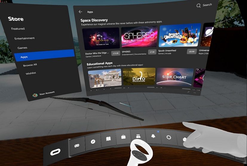 The Oculus Rift Store in Dash 