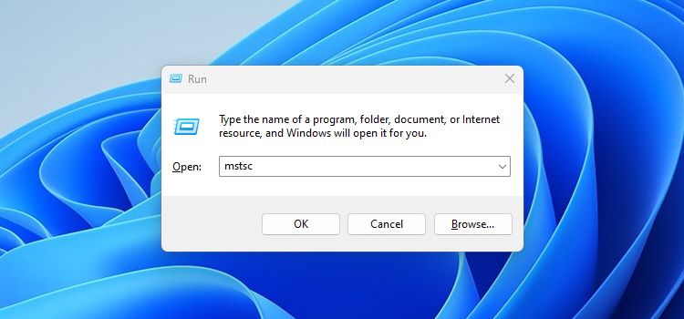 Opening RDC From Windows Run Dialog