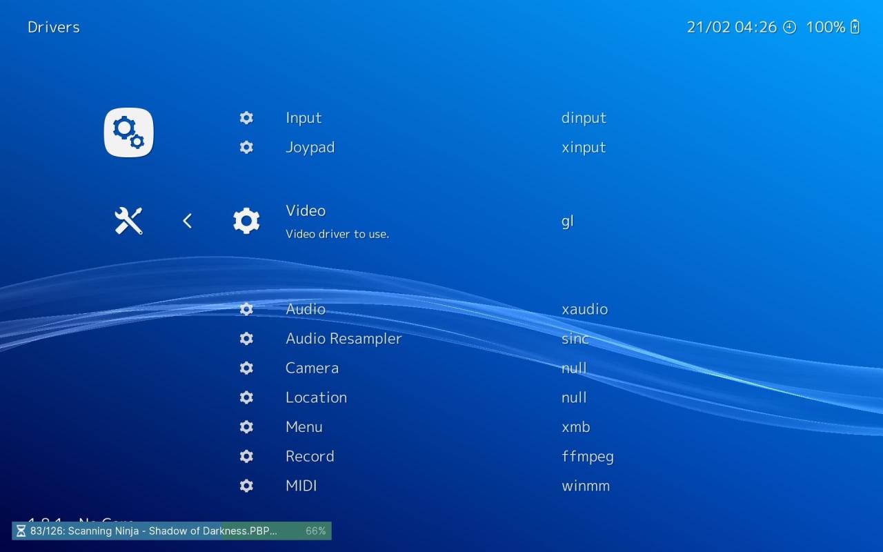 Retroarch Settings Drivers