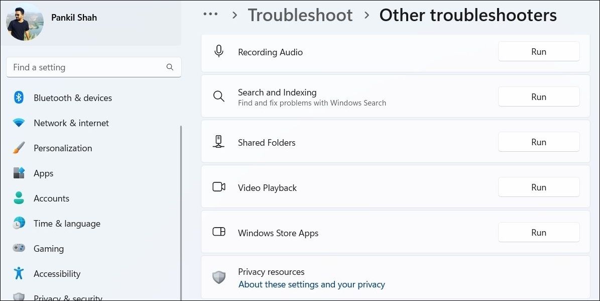 Run Windows Store Apps Troubleshooter