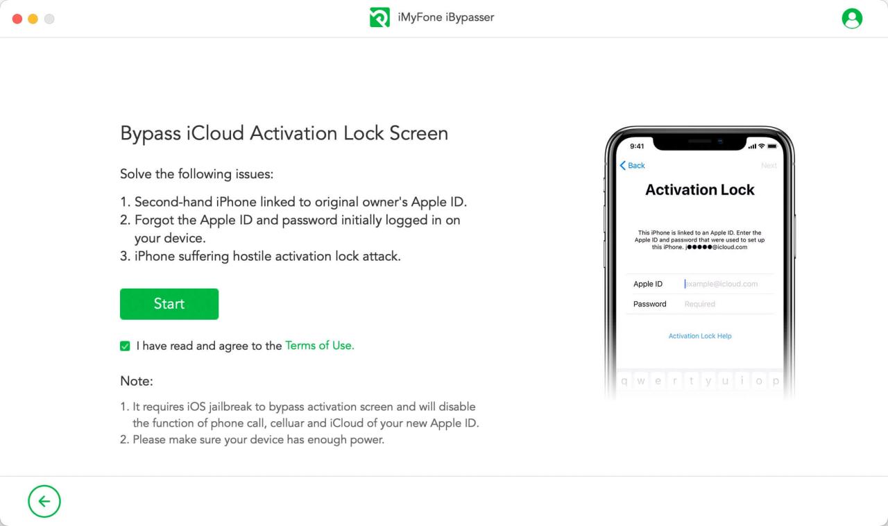 start bypass icloud lock screen