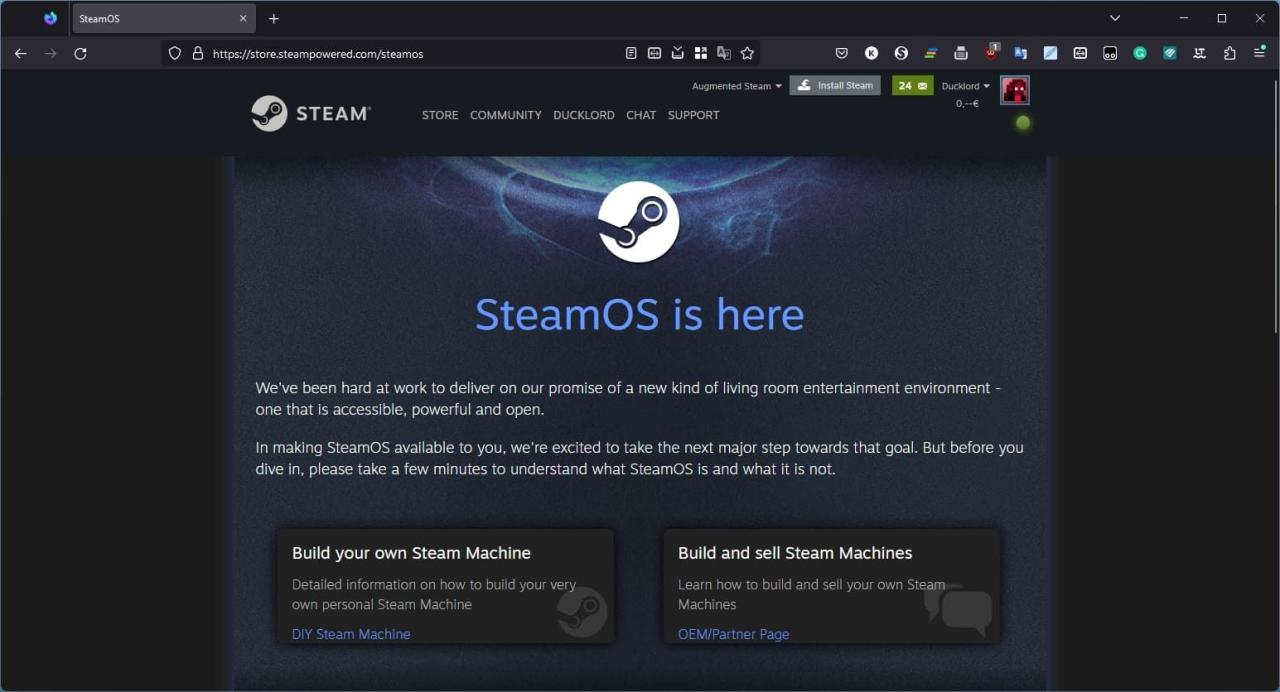 SteamOS Site