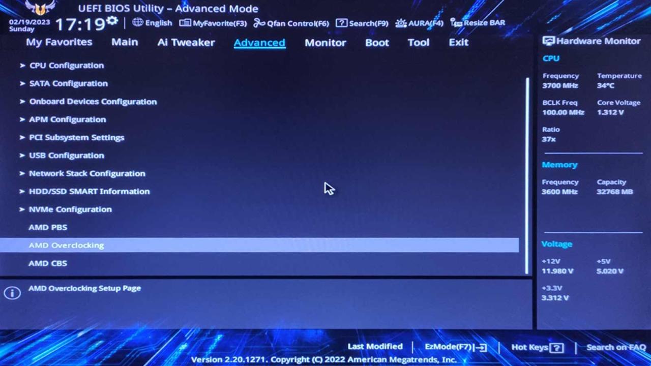 UEFI Advanced AMD Overclocking