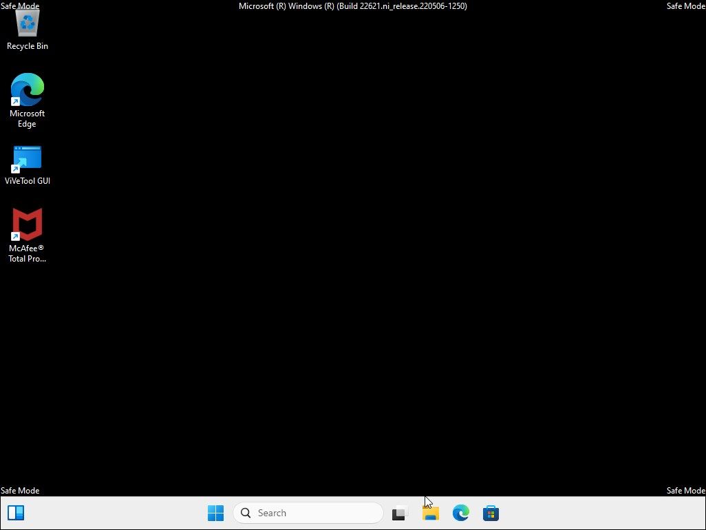 windows 11 safe mode blank screen