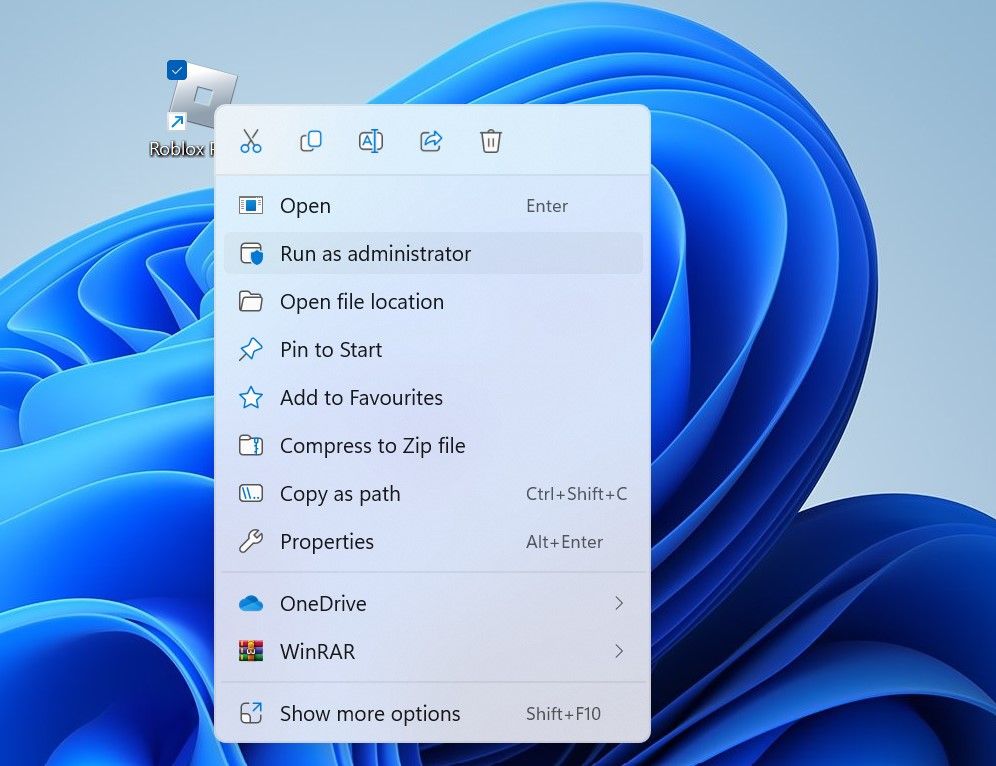 Run Roblox as an Administrator in Windows