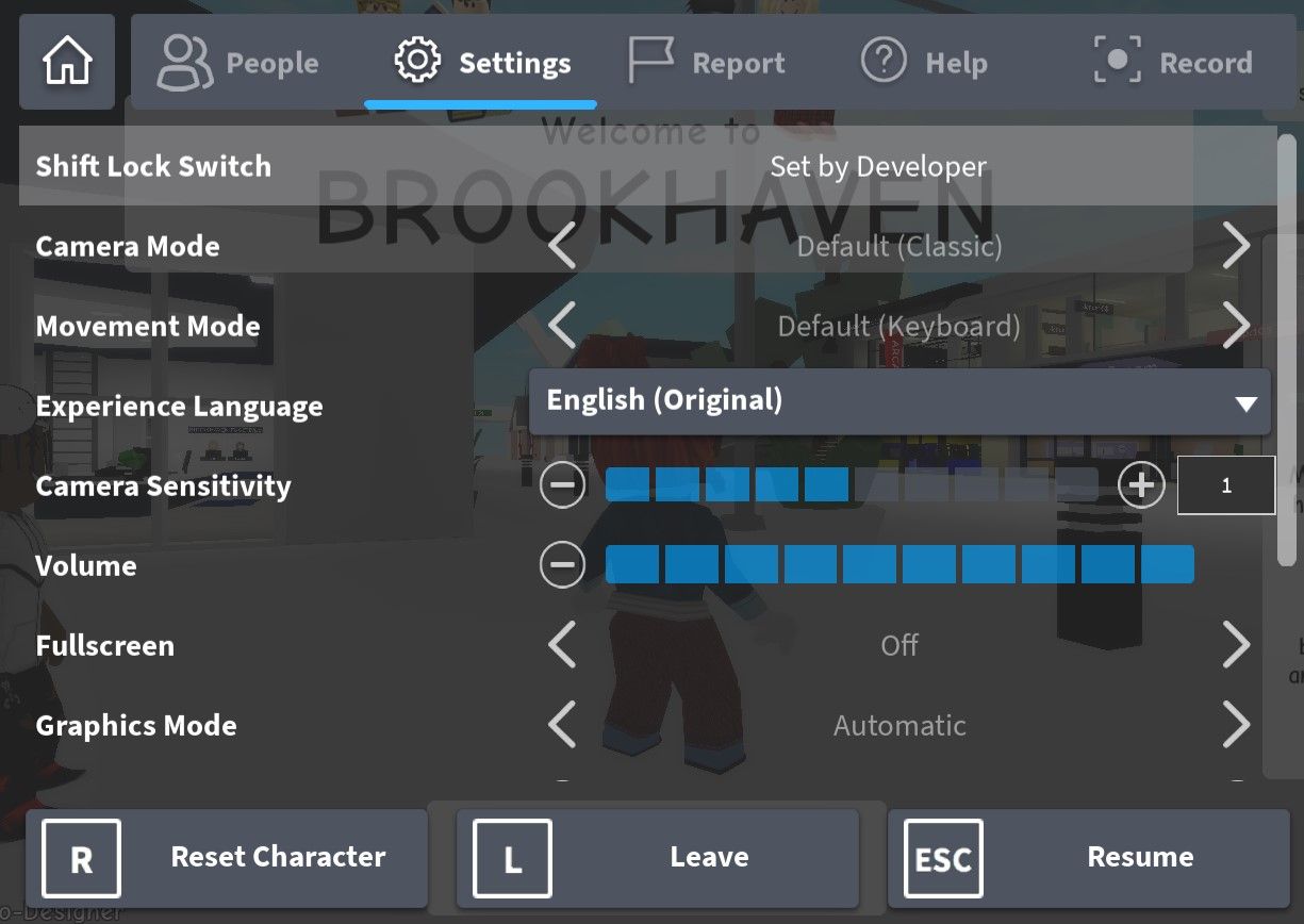 Go to Settings in the Roblox App