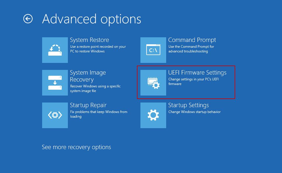 UEFI Firmware settings