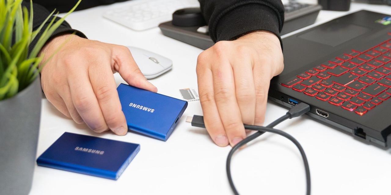 Attaching a backup drive to a Windows laptop