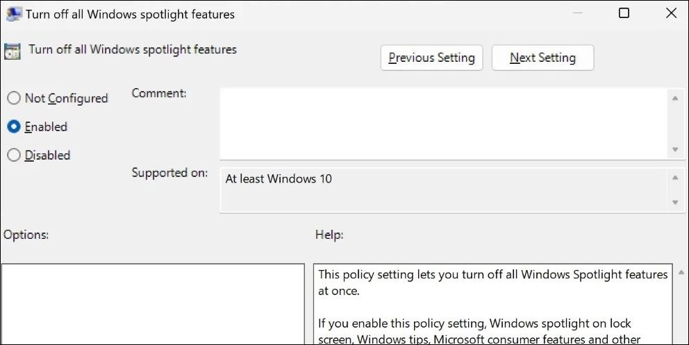Enable or Disable Spotlight Images on Lock Screen Using Group Policy Editor