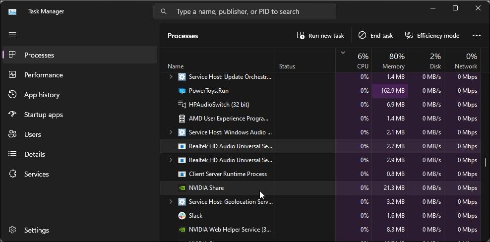 high cpu usage service task manager