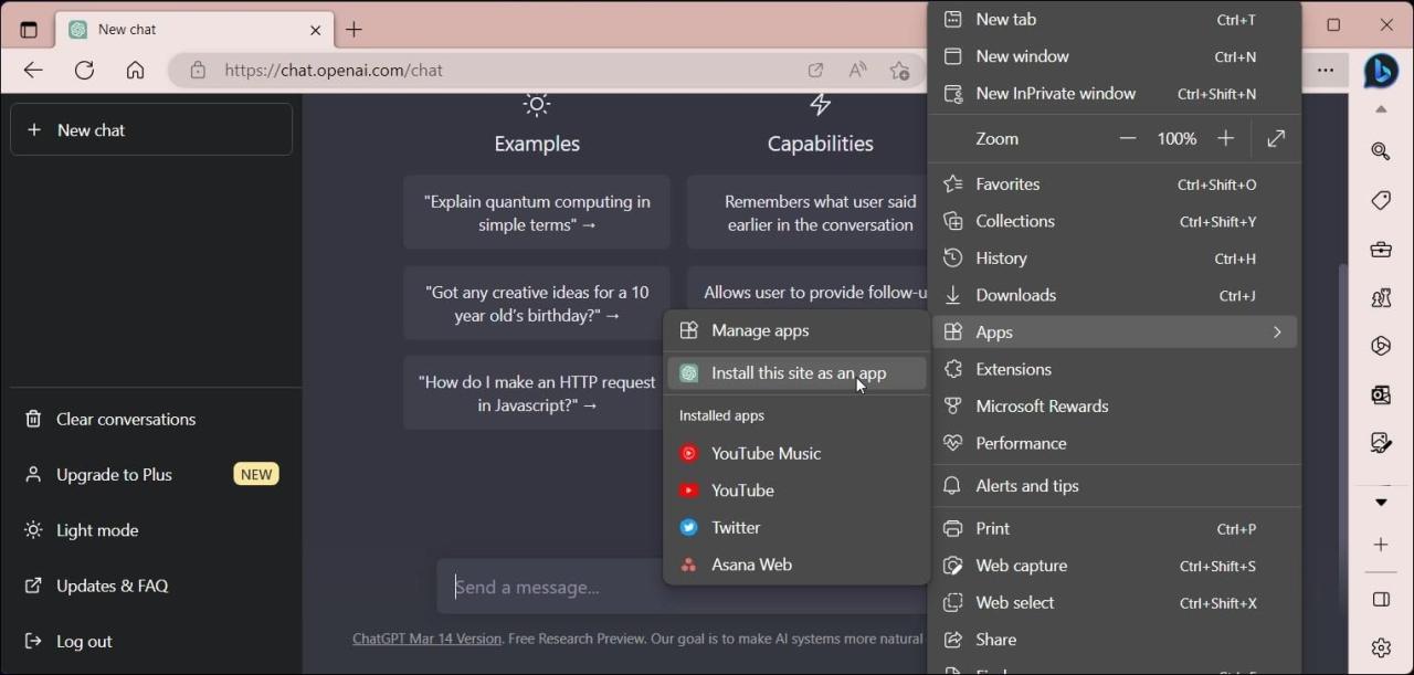 install this site as an app chatgpt edge