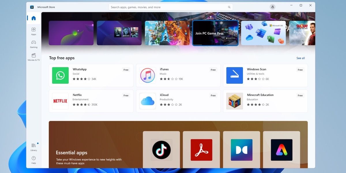 microsoft store for apps