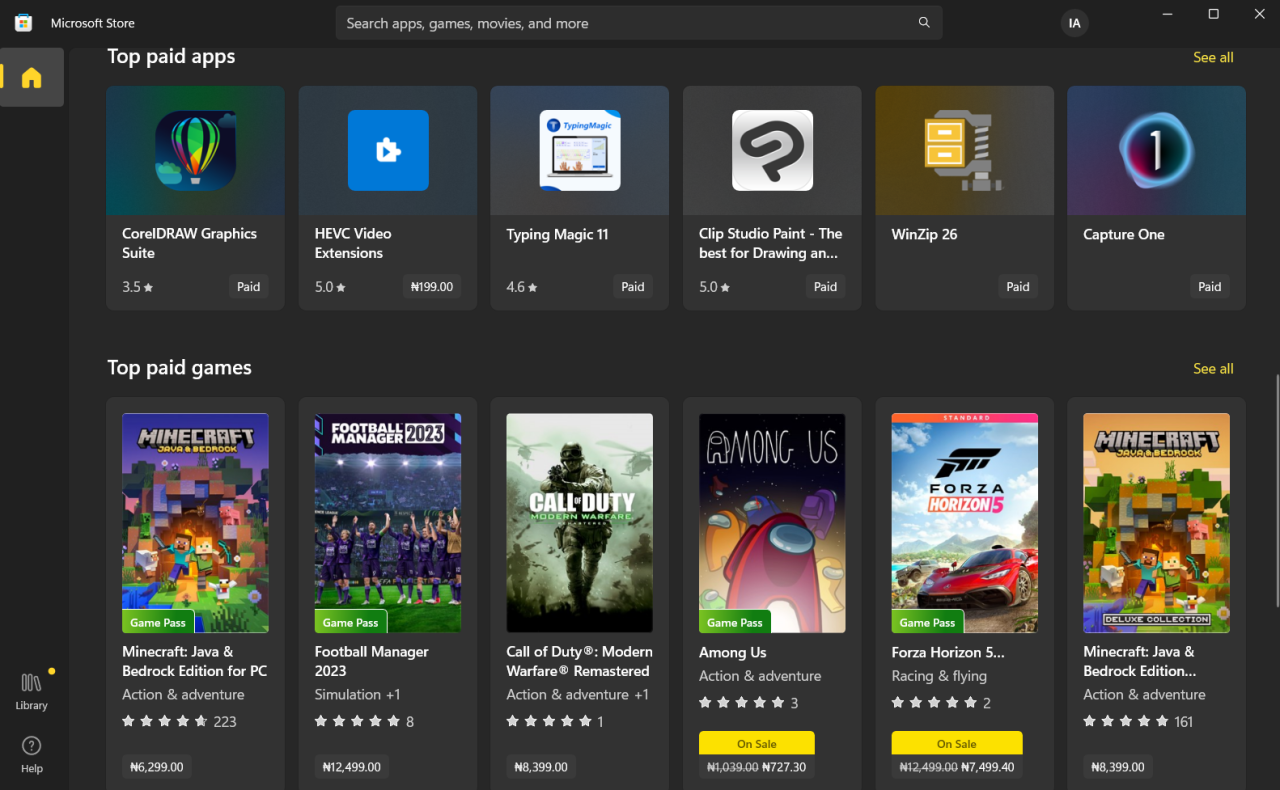 Microsoft store recommendations