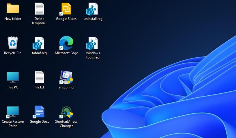 New desktop icon spacing