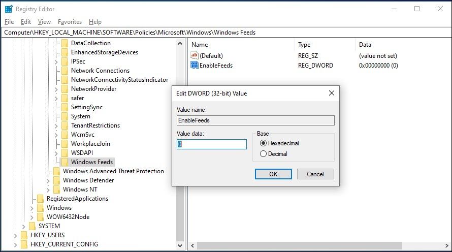 registry editor new key Windows new DWORd value 0