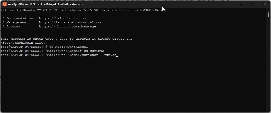 run script magiskonwsa local install