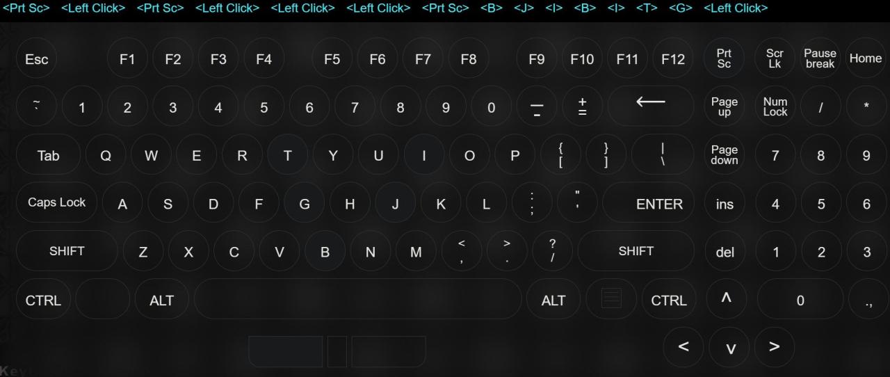 Testing Keyboard Keys on the Keyboard Test Website