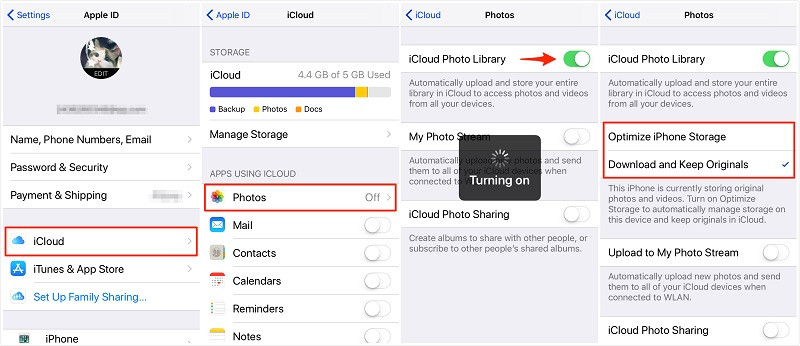 transfer photos to pc via icloud