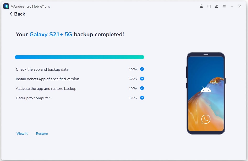 backup whatsapp with mobiletrans 1