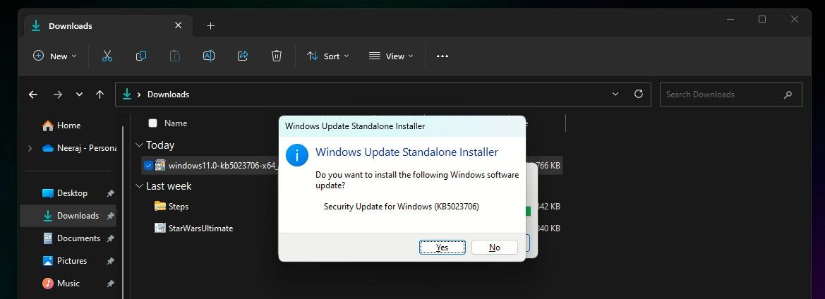 Windows Update Standalone Installer