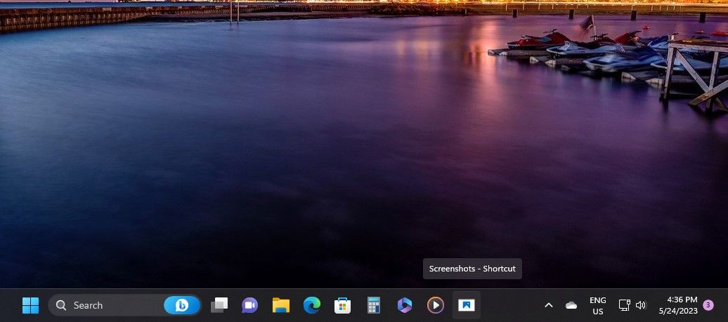 Folder Shortcut Icon Pinned to Taskbar