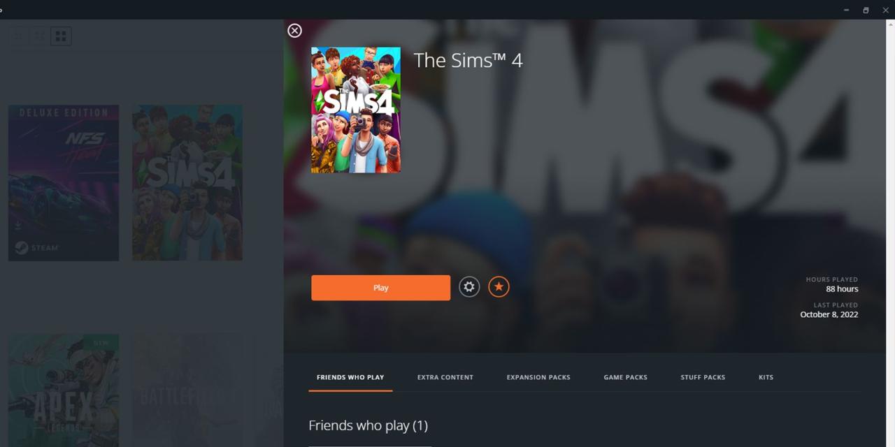 Screenshot of The Sims 4 on Origin