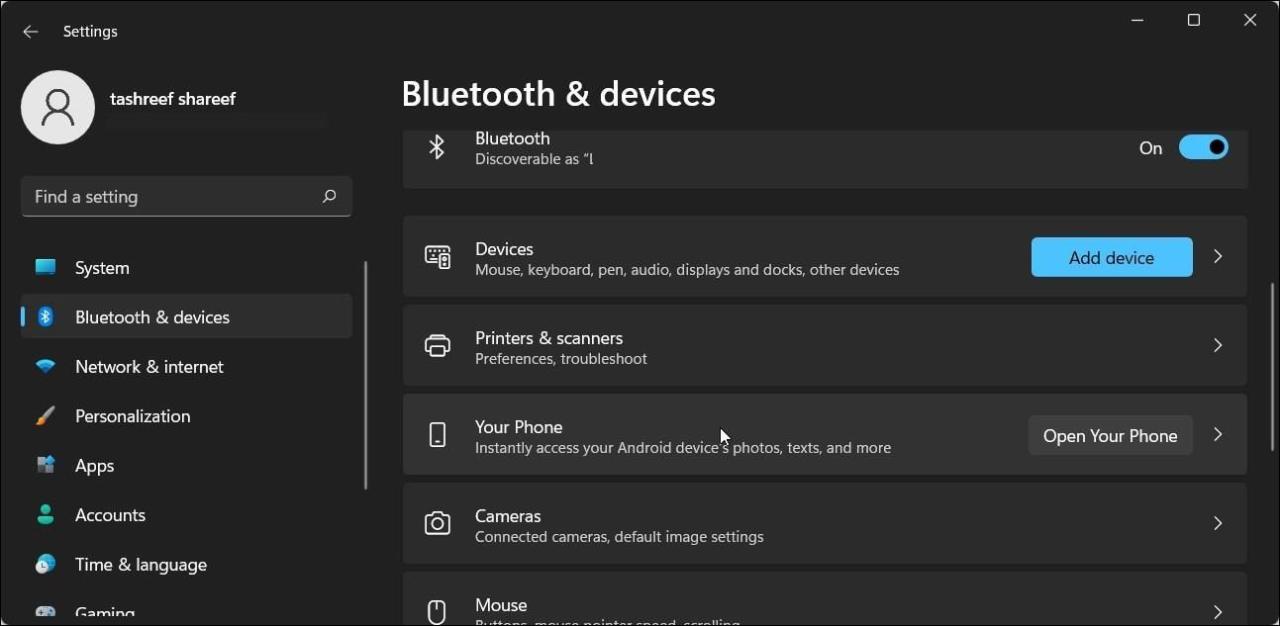 bluetooth and devices printers scanners