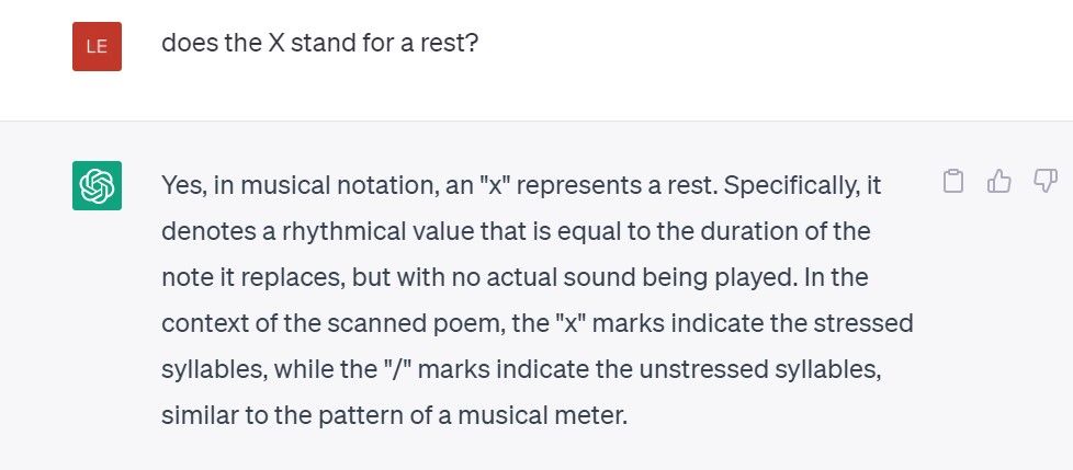 ChatGPT poetic scansion explanation