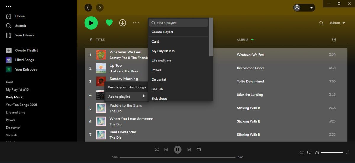 Copy an entire playlist on Spotify