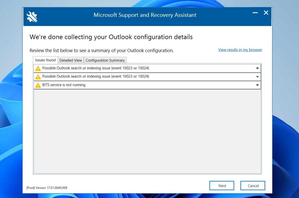 Microsoft Support and Recovery Assistant