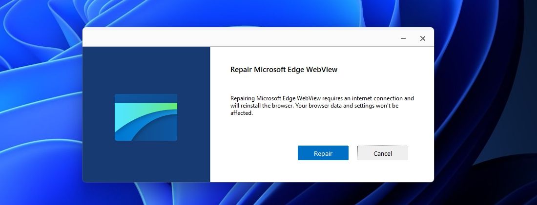 Repair option of Edge